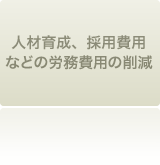 人材育成、採用費用などの労務費用の削減